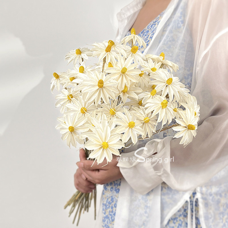 文心兰紫罗兰 干花花束网红ins家居客厅装饰摆件 diy插花拍摄道具