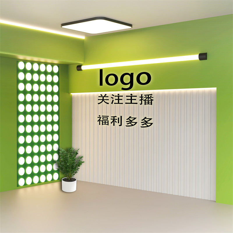 网红直播间背景墙3d立体壁纸高级感主播高端女装墙纸服装彩色墙布