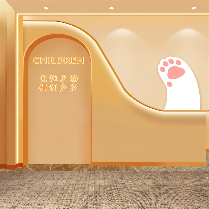 直播间背景墙儿童服装潮童