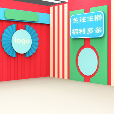 高级直播间背景布高清立体服装