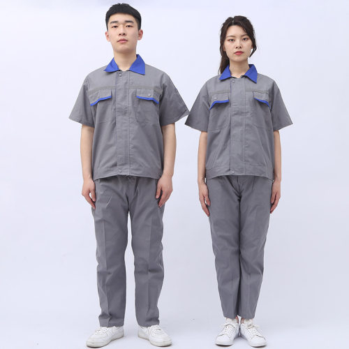 现货供应男女夏季套装工作服加工汽修工作服工厂车间工作服