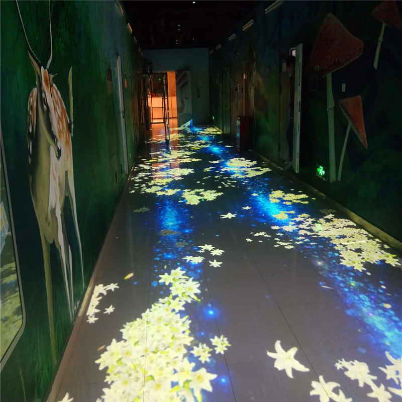 沉浸式裸眼3d全息地面互动墙面户外立体投影vr多通道