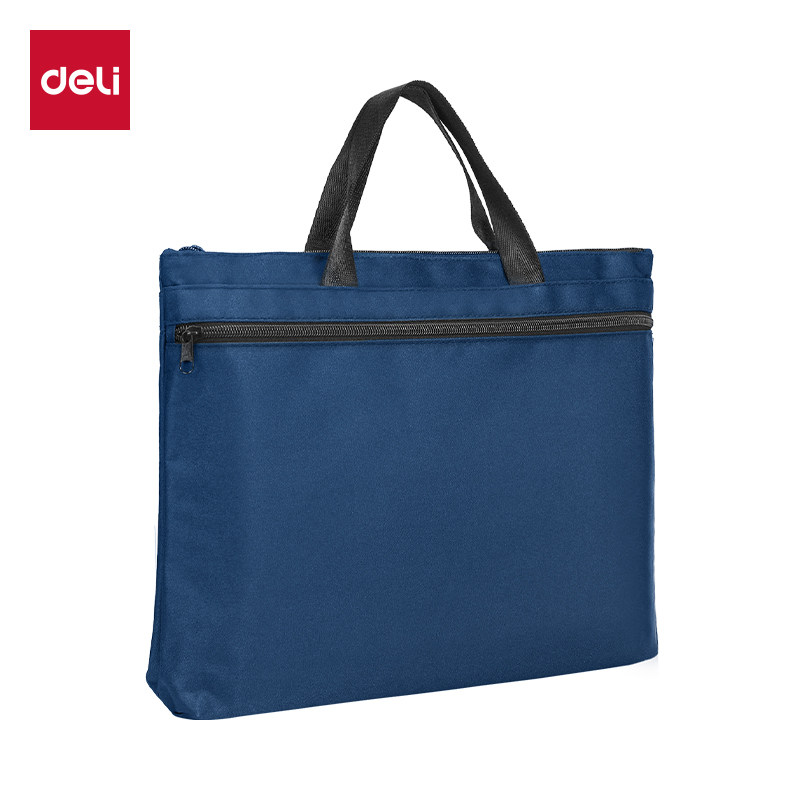 델리 5845 짠 핸드백 A4 다기능 문서 가방 비즈니스 가방 정보 가방 서류 가방 지퍼 가방
