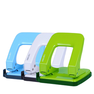 得力打孔器文件装订手动打孔机双孔办公活页A4纸张圆孔打洞器文具