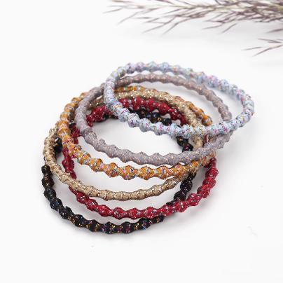 knk螺旋皮筋金银头绳无痕发圈