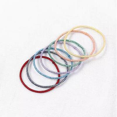 彩色亮丝发绳knk细款不伤发