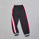 藏蓝色拼宽白条红针织条休闲运动裤 运动裤 同款 定做春秋冬男女校裤