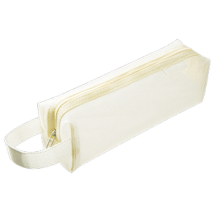 金得利笔袋透明网纱学生考试专用文具袋三角型儿童铅笔袋双层立体大容量文具盒文件袋简约便携收纳袋高颜值