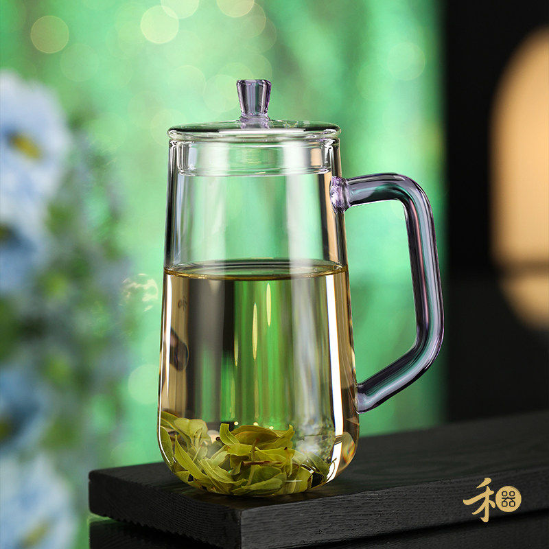 禾器青霓杯高硼硅玻璃耐热水杯家用茶具办公个人杯绿茶杯370ml,餐饮具,茶杯,淘宝优惠券,粉丝福利购,淘宝优惠卷