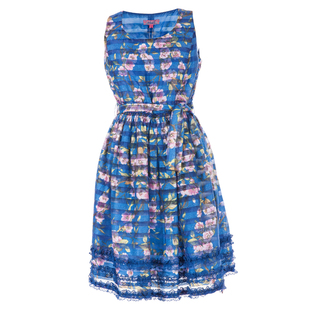 国内线下古源专柜代购碎花无袖连衣裙 非质量问题no退no换