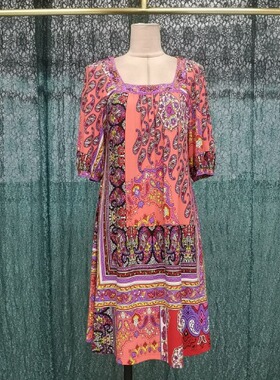 国内线下古源专柜代购领口串珠连衣裙 非质量问题no退no换