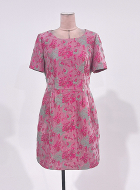 国内线下专柜代购古源婚庆提花连衣裙 非质量问题no退no换