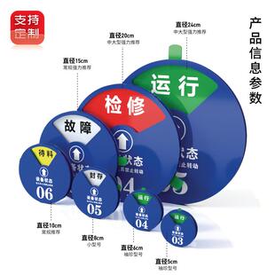 新款编码号码设备状态牌转盘卡机器运行标识状态监测指示牌管理卡
