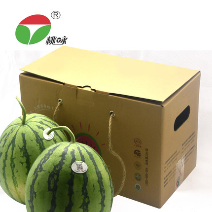 【桃咏】上海本地南汇8424西瓜2个装 单果6-7斤新鲜水果
