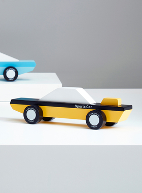 儿童房创意摆件软装桌面抽象汽车木质现代售楼处营销中心装饰品