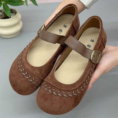 新款老北京布鞋时尚洋气浅口豆豆鞋玛丽珍单鞋平底舒适休闲女鞋