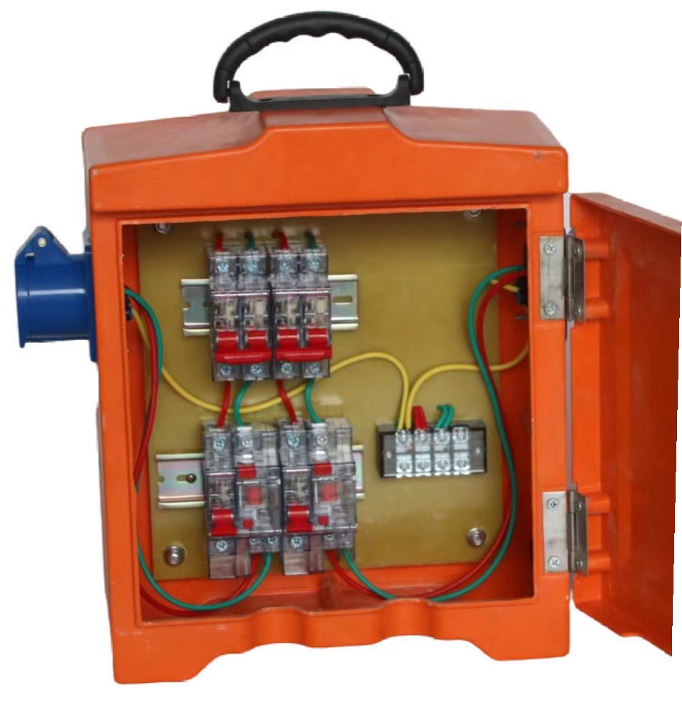 绝缘玻璃钢配电箱手提式220v工程380v开关三级工地临时用移动电箱