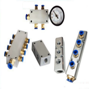 汇流板气排30*30直通多通分气块气体液体多管路气路分配器 4分孔