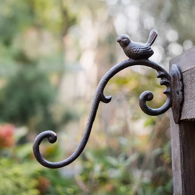 多种款式壁装挂钩复古吊挂户外防水花盆太阳能花园灯墙壁铁艺支架