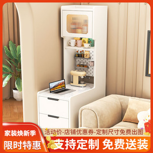 沙发边柜侧边柜岩板轻奢边几客厅家用角几简约现代茶几移动小桌子