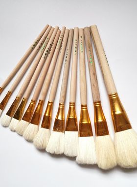 油画刷笔S笔羊毛笔彩绘描漆笔工业毛刷补漆涂胶点贴金银箔陶瓷用