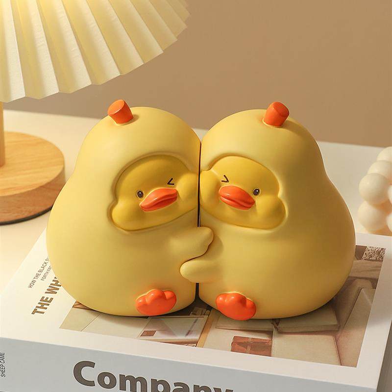 创意可爱永不分离抱抱梨书立书架摆件办公桌面书挡家居装饰品礼物