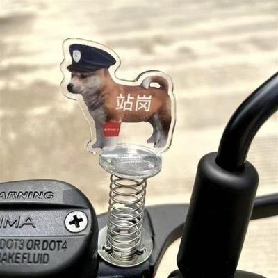 站岗小狗电动车装饰摆件可爱小配件用品大全九号台铃雅迪爱玛改造