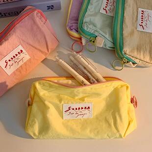 可爱马卡龙笔袋女生高颜值ins风2025新款学生文具铅笔盒初中高中