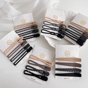 洗脸化妆夹碎发刘海夹前额侧边一字夹头饰发夹鸭嘴夹发卡边夹发饰