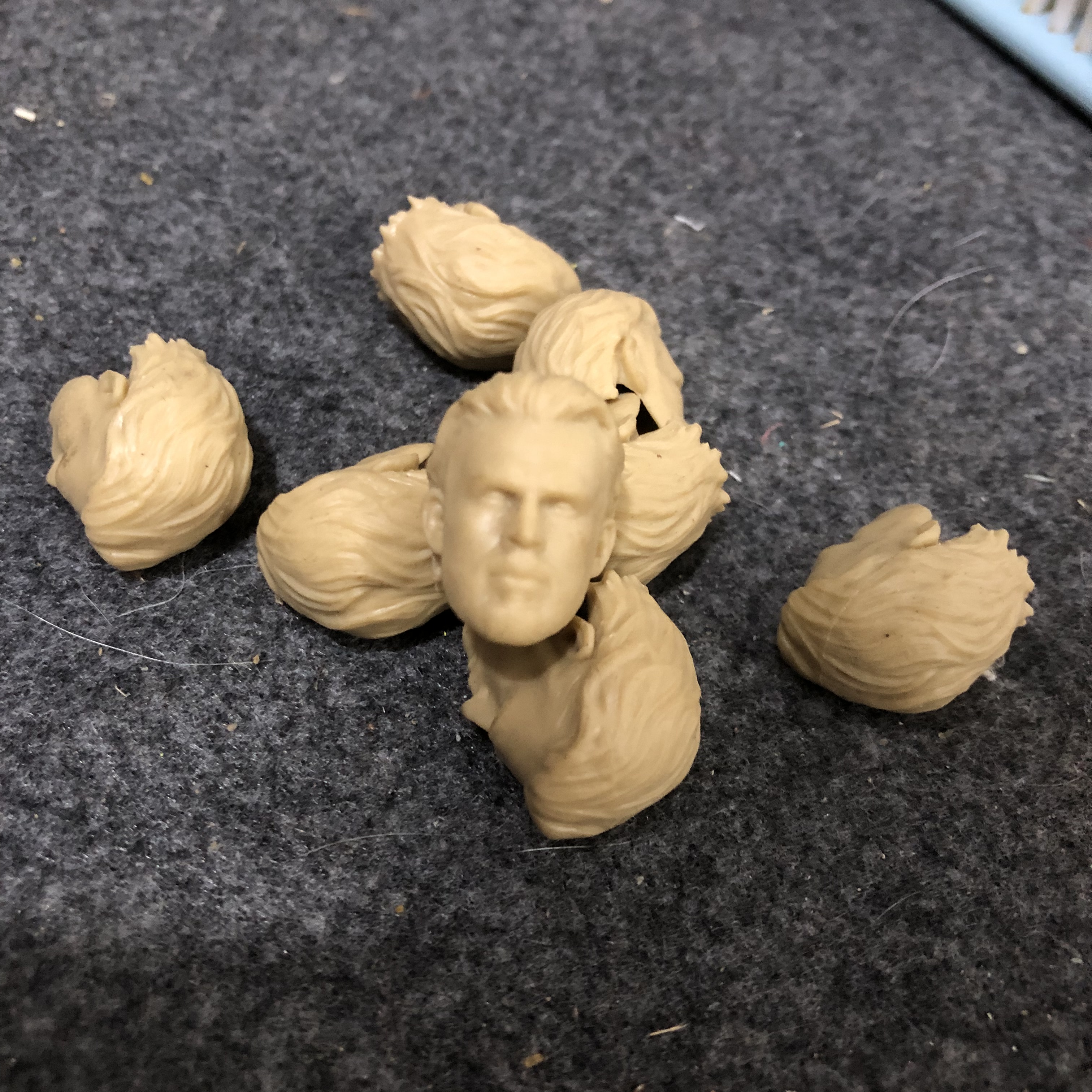 10元8个手办散货1/18可动人偶头雕3.75寸人偶头涂装练手材料