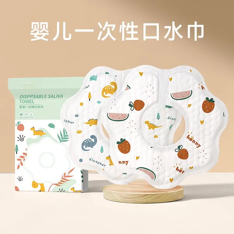 【40片装】一次性口水巾婴儿新生防水围兜宝宝防吐奶非纯棉布围嘴