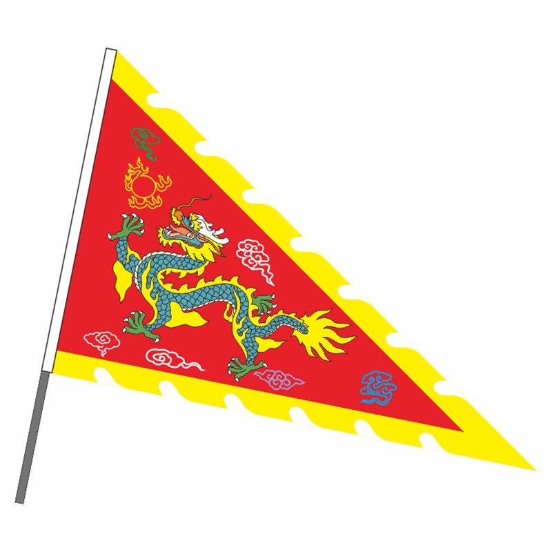 户外庙三角龙凤旗仿复古旗五方布幡儿童节祖龙舟招牌景区双面彩旗