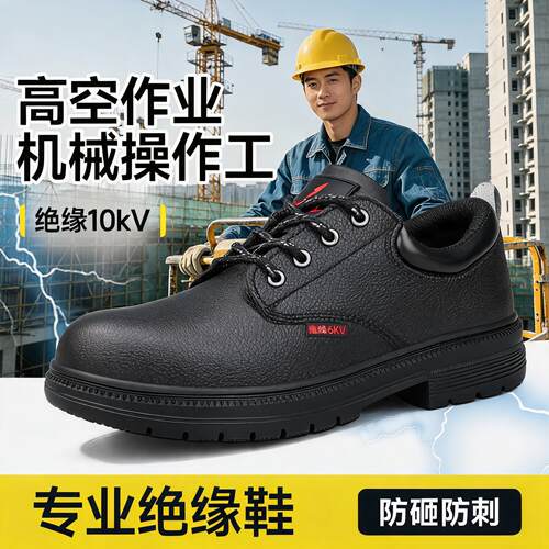 劳保鞋男款士电工10kv绝缘专用防砸防刺穿透气安全供电局轻便工作