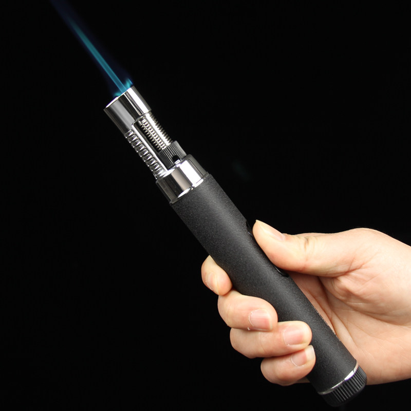 笔式打火机直冲防风创意个性潮男便携小焊枪点火器家用充气体蓝焰