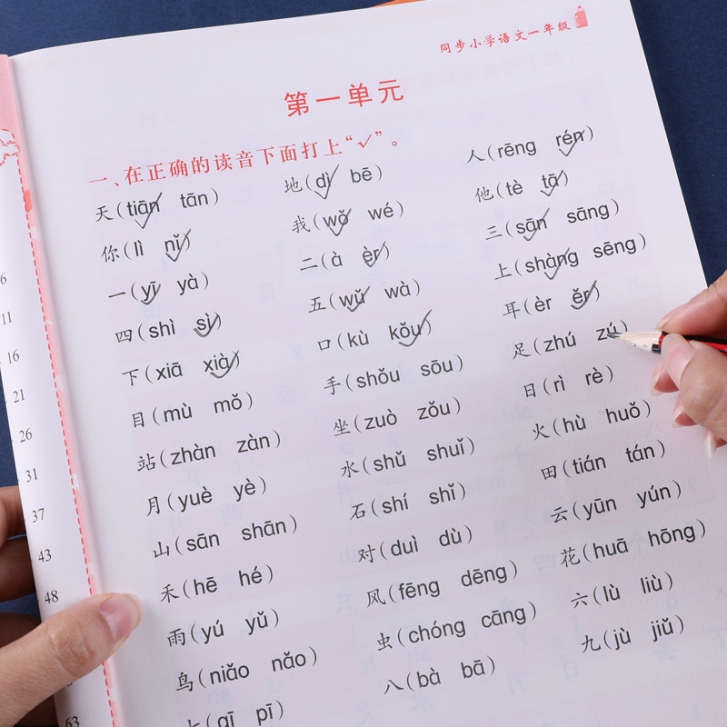 读音选择一年级生字注专