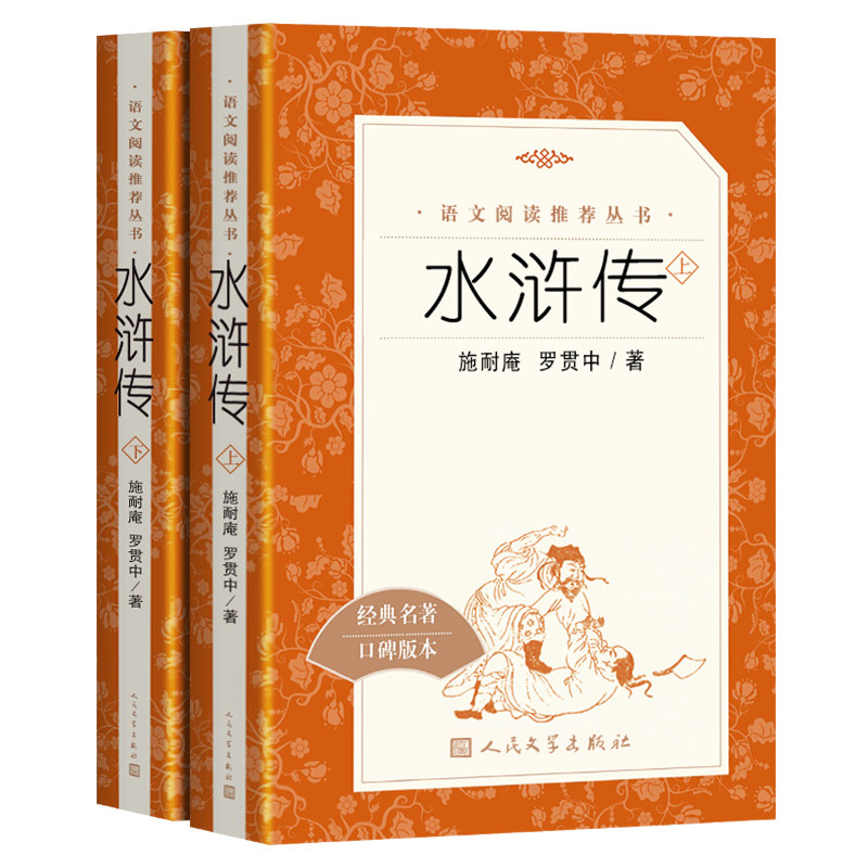 水浒传 上下2册套装全套 九年级下册课外必读初中课外读物 经典名著口碑版本 语文阅读丛书 青少年完整版无删减 施耐庵著
