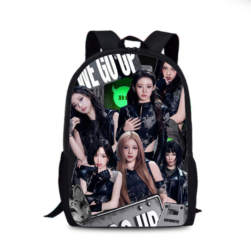 代发韩国女团周边印花书包BABY MONSTER中小学生儿童44双肩包,模玩/动漫/周边/娃圈三坑/桌游,动漫背包/钱包/箱包,淘宝优惠券,粉丝福利购,淘宝优惠卷