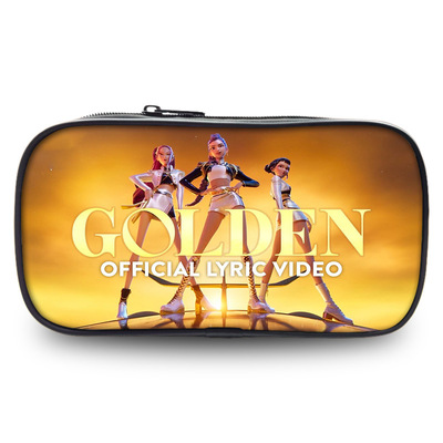 新品印花猎魔女团K-POP笔袋卡通文具袋Huntrix Kpop小学生收纳包