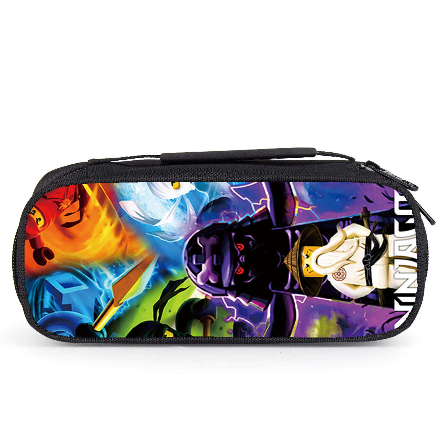 新品-乐高LEGO Ninjago Season 5系列卡通印花图案手提笔袋文具