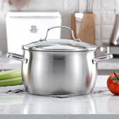 慕厨Momscook不锈钢汤锅304加厚家用煮锅燃气电磁炉双耳锅煲汤锅