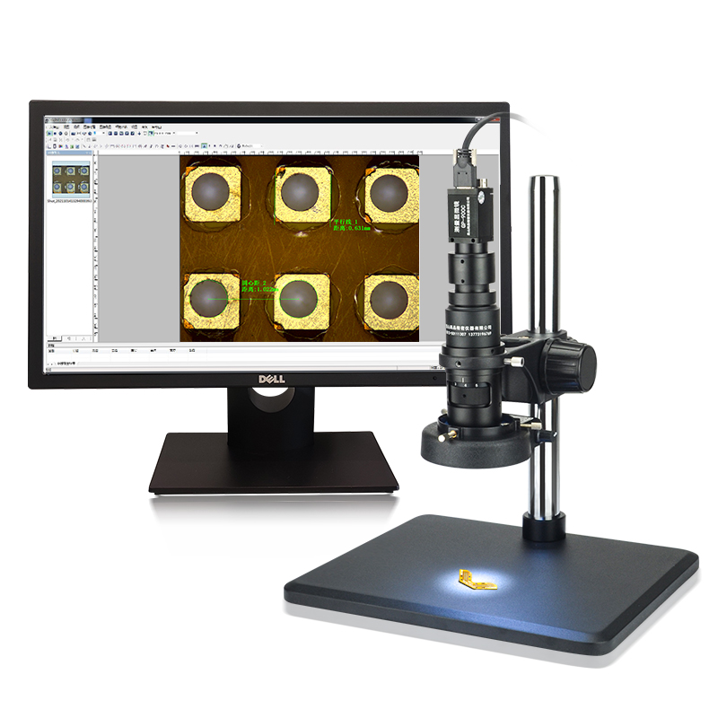 高品GP-900C高清电子测量显微镜可测量CCD数码光U学工业单筒视频