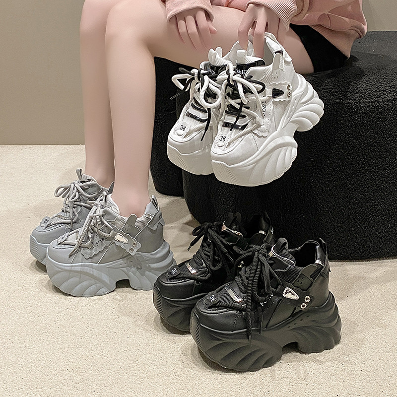 青年少女孩内增高透气运动老爹鞋