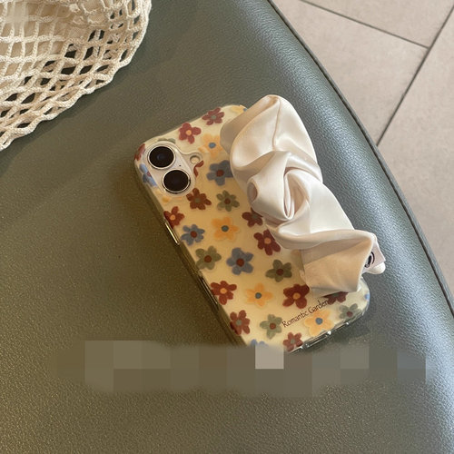 适用华为mate60手机壳Pura70油画花朵p50p40丝绸腕带mt30pro便携可拎z畅享20畅想10s可爱时尚9plus高级8E新