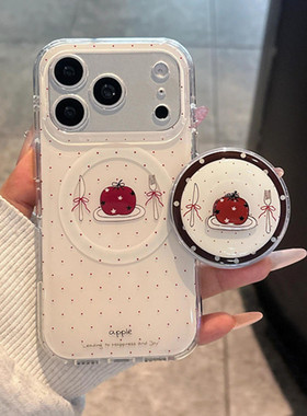 适用oppoA58a57手机壳A1a2A3A5a6s波点刀叉水果a93a95a96a97磁吸支架A32a35A36新A72a92s网红超火r15r17R11r