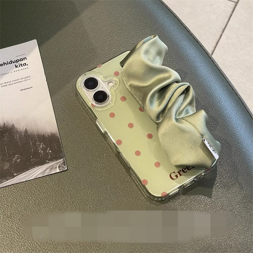 适用红米k80k70k60k50k40s手机壳note14/13/12/11T薄荷绿波点k30k20丝巾腕带10/9/8/7新turbo4/3奢华时尚外壳