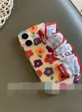 适用魅族21手机壳meizu20彩色花朵18x褶皱腕带17pro小众高级16th网红超火note卡通可爱少女classic清新时尚壳