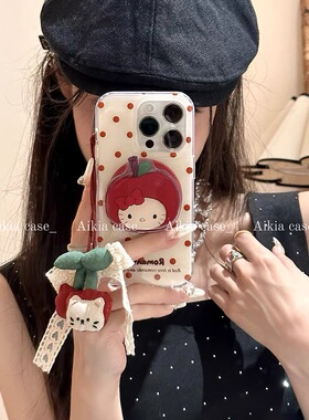 适用三星s25s24s23s22s21U手机壳note10+樱桃KT磁吸支架s20fe挂件s8s9网红超火s10可爱时尚A53a72A55新a42A71