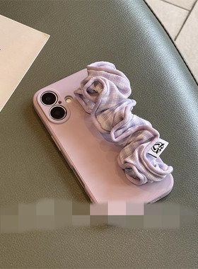 适用华为mate60手机壳Pura70褶皱格纹腕带p50p40奢华时尚气质mt30pro网红超火z畅享20畅想10s可爱9plus高级8E