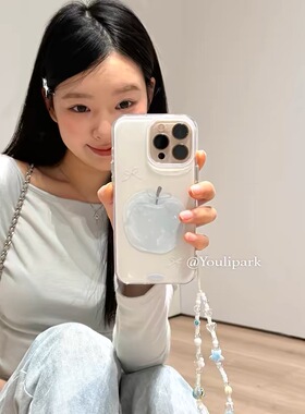 适用oppoA58a57手机壳A1a2A3A5水晶蓝苹果a93a95a96a97挂链A32a35A36新A72a92s网红超火r15r17高级R11r9t外壳