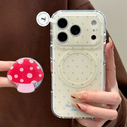 适用opporeno15/14/13手机壳Findx8/7/6/5/3波点英文k12k11蘑菇磁吸支架Reno10/9小众高级4se网红超火Ace2pro